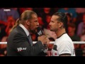 CM Punk and Triple H exchange words before Night of Champions: Raw, Sept. 12, 2011