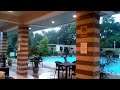 It's raining really hard in the swimming pool in Las Pinas.