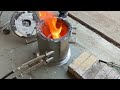 Melting Cans Using a Pouring Rack #forge #meltingmetal #aluminumcans #metalworks