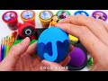 Satisfying Video l How to make Rainbow Play Doh Squid Game with Disney Frozen Elsa Cutting ASMR #99