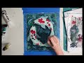 Gelli print tutorial - layers and masks koi