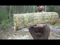 Build & Trap | Primitive Bamboo Fish Trap | Cedar Bark Cordage
