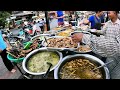 Very cheap 0.75$ ! So Delicous Khmer Foods for Dinner @ Phnn Penh - Best street food in Cambodia