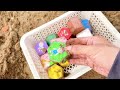 Rainbow SLIME: Digging Pinkfong Eggs, Star with CLAY Coloring! Satisfying ASMR Videos