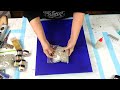 Back to basics easy an AMAZING  deep blue and gold glass and glitter Bling Bling painting.Video#323
