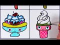 How to draw Ice Cream- Rainbow gliterry art for preschool