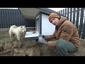 Dog house with underfloor heating with Wi-Fi - Timelapse. Step-by-step instruction