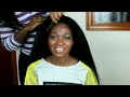 How I Apply  Kinky straight  Full-Lace Wigs:  Application Behind the Hairline