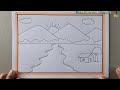 😍 Scenery Drawing with Pencil 😍😍 Bangla Voice Tutorial ✅Easy to Draw