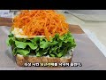 Carrot salad sandwich