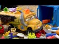 Rescue and build bridges with excavators construction vehicles - Toy car story