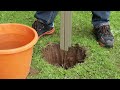 What are the best tools for digging a post hole?