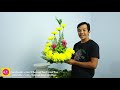 How to make the Yellow Chrysanthemum ,Snapdragon Flower Arrange ? 139