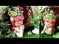 Best out of waste bottle | Cute doll with pots | Planter with plastic bottle | Arush diy craft ideas