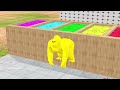 Long Slide Game With Elephant Gorilla Buffalo Hippopotamus Tiger 3d Animal Game Funny 3d Animals