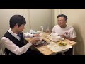 劇場で朝の顔と深夜の顔が昼飯食べてみた。