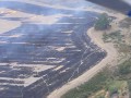 Aerial View Burning stubble south east Victoria Australia