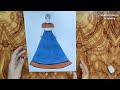 Girl with Blue Color Dress by Muna Drawing Academy | How to Draw by Water Color Step by Step |