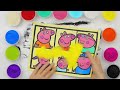 Sand painting, drawing and coloring Peppa Pig and her family | Drawings For Kids