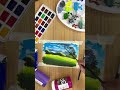 Ghibli Landscape Painting | Acrylic painting for beginners step by step | Paint9 Art