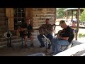 Bluegrass music on the porch at the AgriCultural in Boerne, TX - October 13, 2018