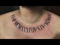 COLLAR BONE GRANDPARENTS DATE OF BIRTH (ROMAN NUMERAL) TATTOO