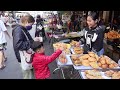 2 Hard-Working Girls Making Crispy Fried Bread Sticks | Cambodian Street Food