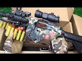 Unpacking special forces weapon toys, APC9 submachine gun, HK416 assault rifle, AWM sniper rifle