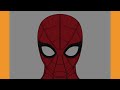 How To Draw SPIDER-MAN MASK (MCU) | Spider-Man: No Way Home