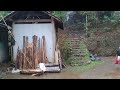 I walk in heavy rain || rural indonesia || rain sound for sleep therapy and insomnia