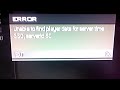 MW3 Error Message