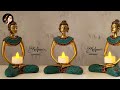 Easy DIY Brass Look Buddha Holding Tealight Candle ✨️Best out of waste Diwali Home Decor craft ideas