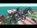 Aquatics Battle - The Bloop VS New Empire Dark Team Kaiju Godzilla - Animal Revolt Battle Simulator