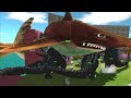 Aquatics Battle - The Bloop VS 2 Head Shark + SpaceGodzilla + Demon - Animal Revolt Battle Simulator