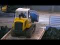 HANDMADE SWISS RC TRUCK ACTION, PERFECT TEAM WORK VOLVO RC DIGGER TILT ROTATOR