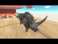 Running and Jumping Through 10 Levels of Lava Stairs - Animal Revolt Battle Simulator