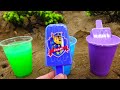 Satisfying ASMR | How to Make Rainbow Flower Bathtub by Mixing Rainbow SLIME in Bears CLAY Coloring