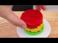 Miniature Rainbow Buttercream Cake Decorating 🌈 Sweet Miniature Rainbow Cake Decorating Recipes
