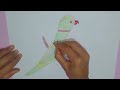 Easy Way to draw a parrot using 5 number  | How to Draw Parrot