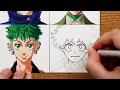 Drawing MIDORIYA as 12 different ANIMES CHARACTERS