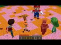 JJ and Mikey HIDE from Inside Out 2 , Mario, paw patrol exe in Minecraft Maizen Security House