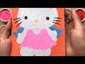 Colored Sand Painting Hello Kitty With Angel Wings (Chim Xinh)