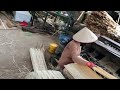 Great, those small wooden bars can still be turned into boards #woodworking #construction