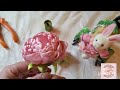 DIY-EASY Ribbon Peonies Tutorial, friendly to beginners. #ribboncraft #ribbonflowers #diy #handmade