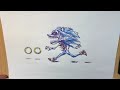 How To Draw zombie Sonic running for gold coins