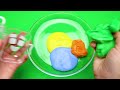 Satisfying ASMR | Making Rainbow Hermit Crab Bathtub by Mixing SLIME vs Kinetic Sand CLAY Coloring