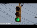 Old Traffic Lights & Flashing Pedestrian Signals at Crosswalk | Mound Rd