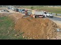 Video of 5 ton truck and bulldozer pushing the ground 60 meters and will not damage the Road.