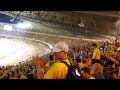 Germans sing and get Brazilian supporters applause