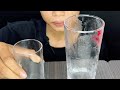 Cold water drinking, drinking sound